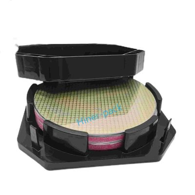주문 유도성 PP 물질 블랙 수평 웨이퍼 운송 캐세트 300mm 웨이퍼 운반 상자 online manufacture