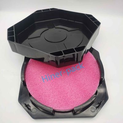 주문 반도체 웨이퍼 패키지 12 인치 검은 선도성 PP 물질 수평 웨이퍼 운송기 online manufacture