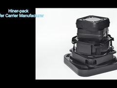 수평 200mm 웨이퍼 운반 캔스터 박스 전도성 검은 PP 물질